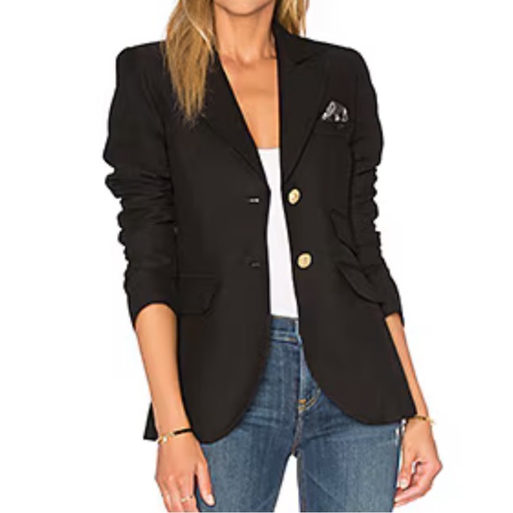 Smythe Dandy Linen Blazer Black size 10 - Picture 1 of 15